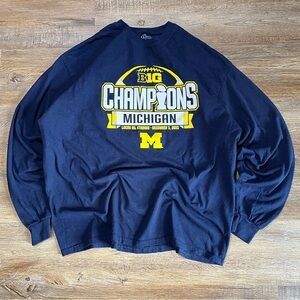 2022 Big Ten Champions NCAA Michigan University Long Sleeve T Shirt